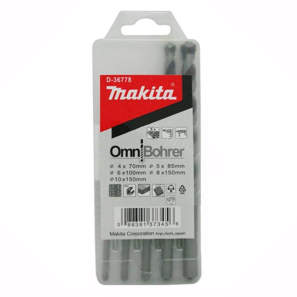Makita D-36712 High-Speed Steel Drill Bit Set for Metal, Wood & Plastic - Perfect for DIY Projects, Home Repairs & Professional Construction Work