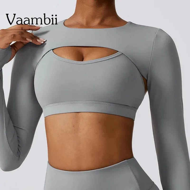 Women's Running Shirt & Yoga Tops - Long Sleeve Fitness Tight Workout Clothing for Gym, Sports & Yoga | Sexy Activewear for Women | Perfect for Cardio, Pilates & Outdoor Training