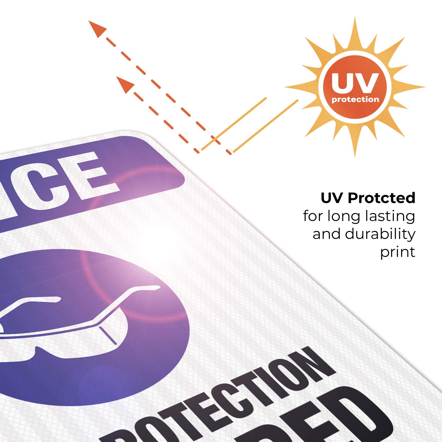 OSHA Compliant 'Eye Protection Required Beyond This Point' Safety Sign - 24x30 Inches, 3M EGP Reflective .080 Aluminum, Fade Resistant for Indoor/Outdoor Use - Made in USA | Perfect for Construction Sites, Factories & Hazardous Work Areas