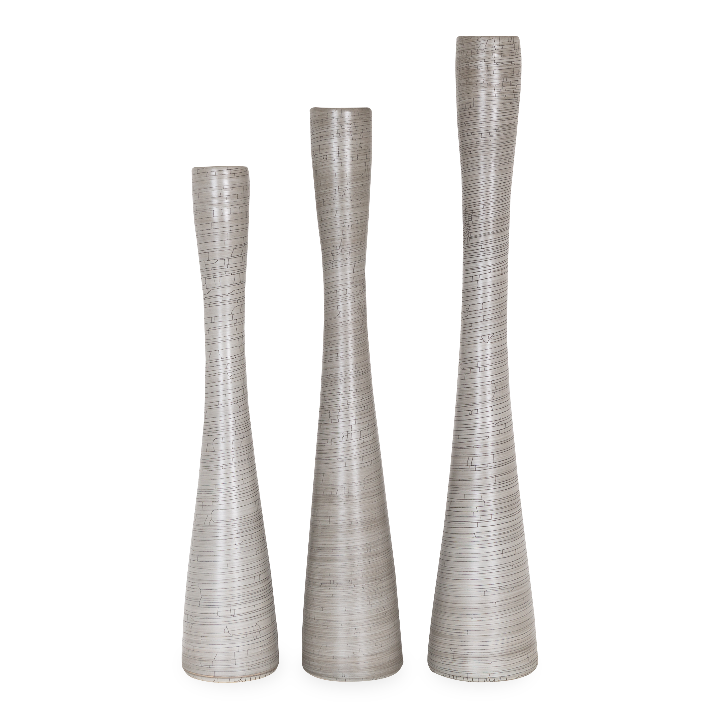Handmade Crackle Glaze Ceramic Flute Vase - Elegant Home Decor for Living Room, Dining Table & Wedding Centerpieces