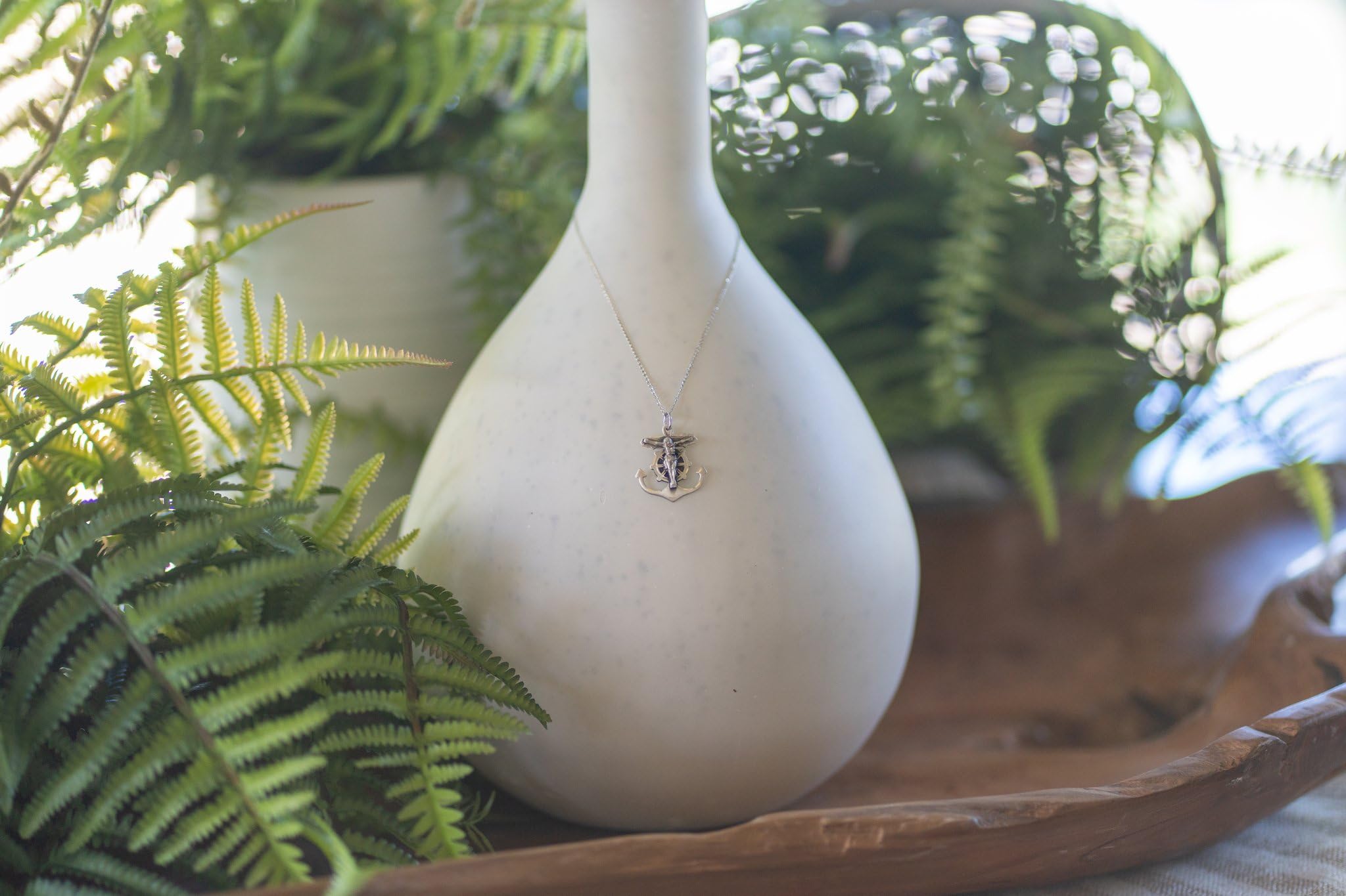 Heartland Store 925 Sterling Silver Anchor Crucifix Pendant Necklace for Men & Women | Religious Jewelry, USA Made | Perfect for Daily Wear, Gifts & Faith-Based Occasions