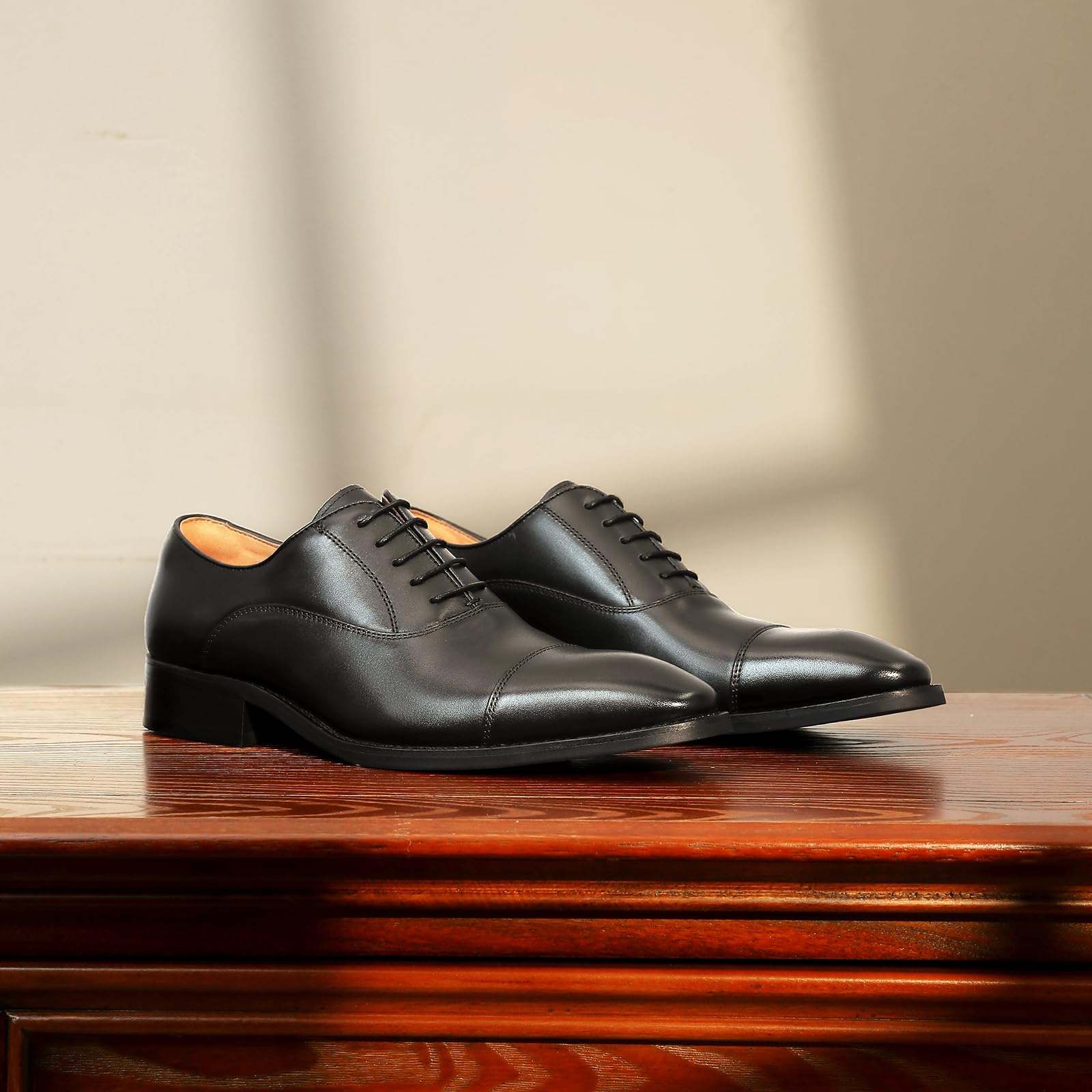 Premium Men's Oxford Dress Shoes - Classic Lace-Up Formal Leather Shoes for Business & Wedding - Comfortable & Stylish for Office, Events & Special Occasions