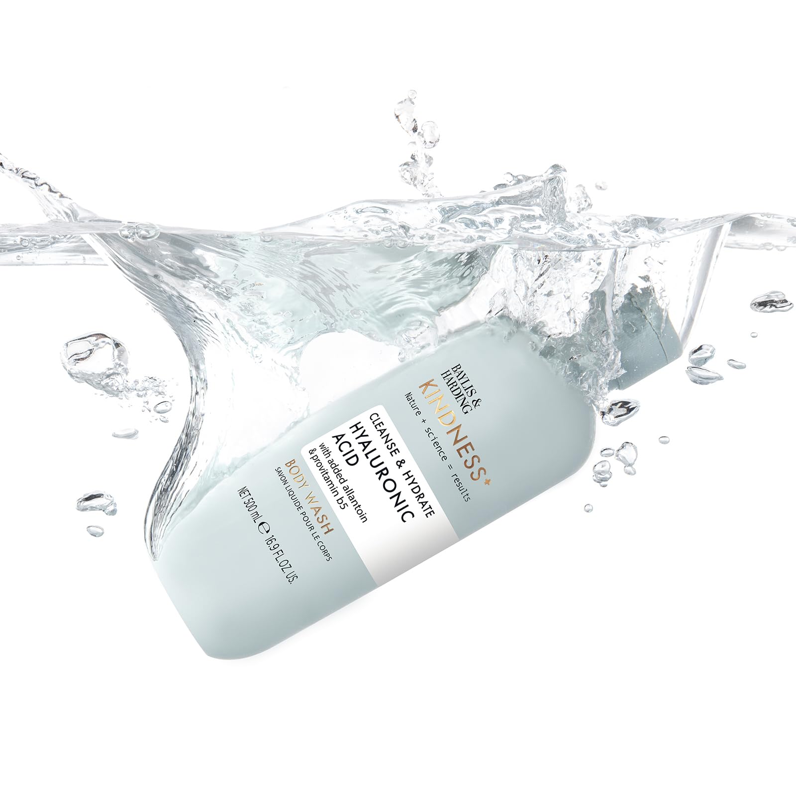 Baylis & Harding Vegan Body Wash with Hyaluronic Acid, Pear & Orange Blossom Fragrance - 500ml Moisturizing Shower Gel for Dry Skin (Pack of 3) | Gentle Cleansing for Daily Hydration & Relaxing Bath Time