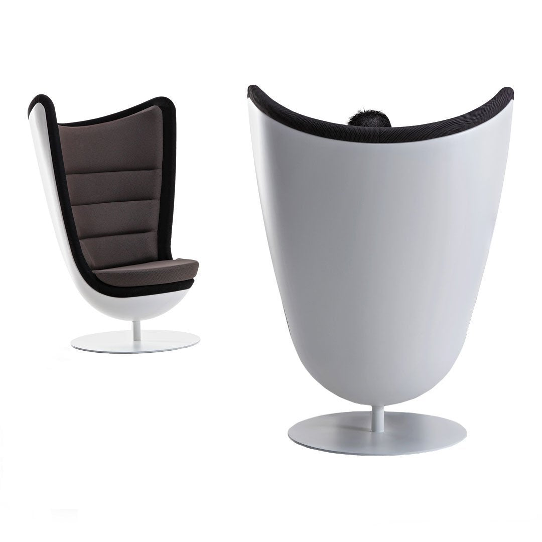 Comfortable Bicolor Badminton Lounge Chair with White Shell - Perfect for Patio, Poolside, and Outdoor Relaxation