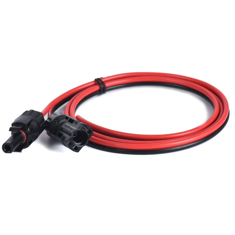 2.5mm² Solar PV Extension Cable with M8 Ring Terminal & Crocodile Clips - 30A 600V Power Battery Wire (3M) - Ideal for Solar Panel Connections, RV Batteries, and Off-Grid Power Systems
