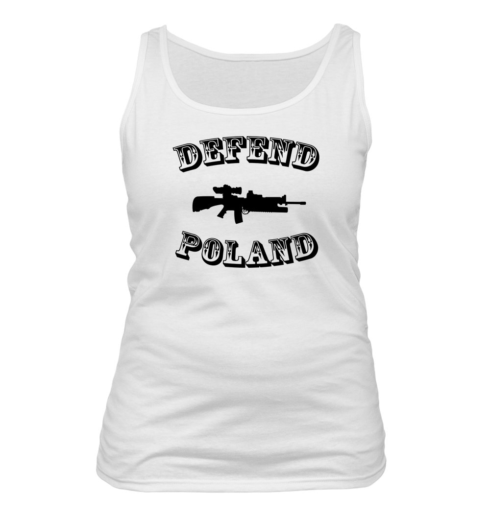 Defend Poland #215 - Funny Humor Women's Tank Top | Patriotic Graphic Tee for Women | Perfect for Casual Wear, Gym & Street Fashion