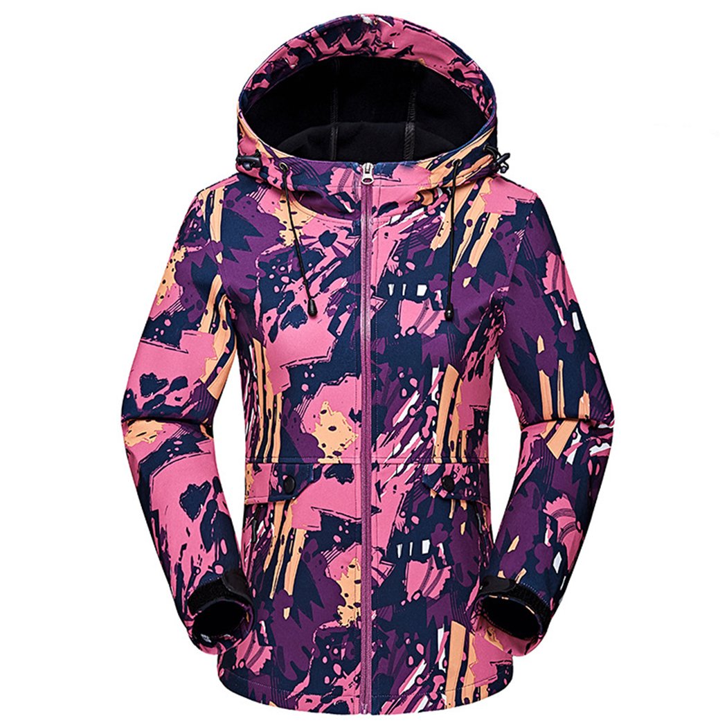 Sun Lorence Windproof Softshell Fleece Hiking Jacket for Women & Men - Waterproof Outdoor Rain Coat for Camping, Trekking & Mountain Adventures