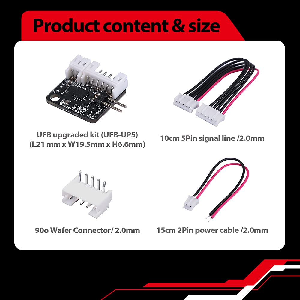 Brook UFB-UP5 Universal Fighting Board Upgrade Kit for PS5 - Small PCB Fighting Game Controller Compatible with PS5, Includes Wafer Connector | Perfect for Arcade Sticks & Tournament Gaming