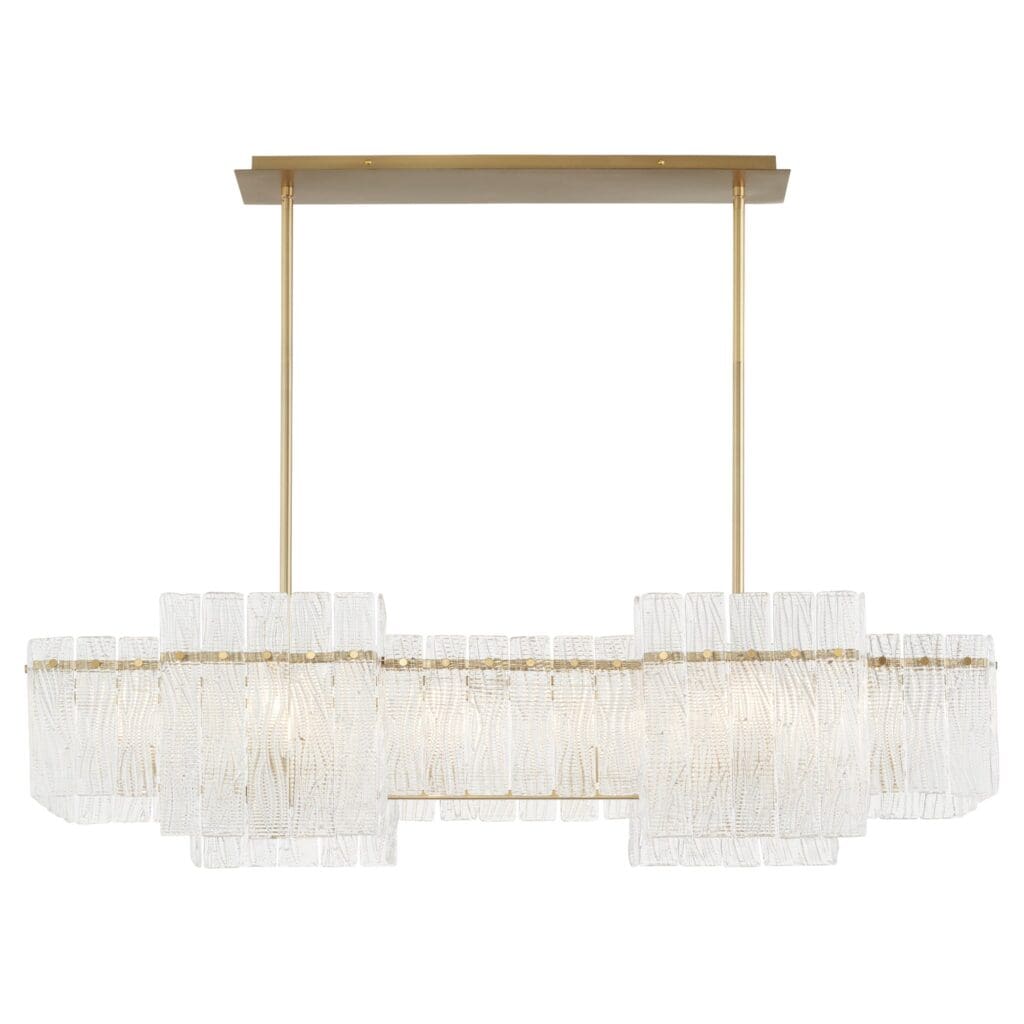 Cyan Design 11632 Othello 8-Light Linear Chandelier in Aged Brass - Elegant Dining Room & Entryway Lighting Fixture