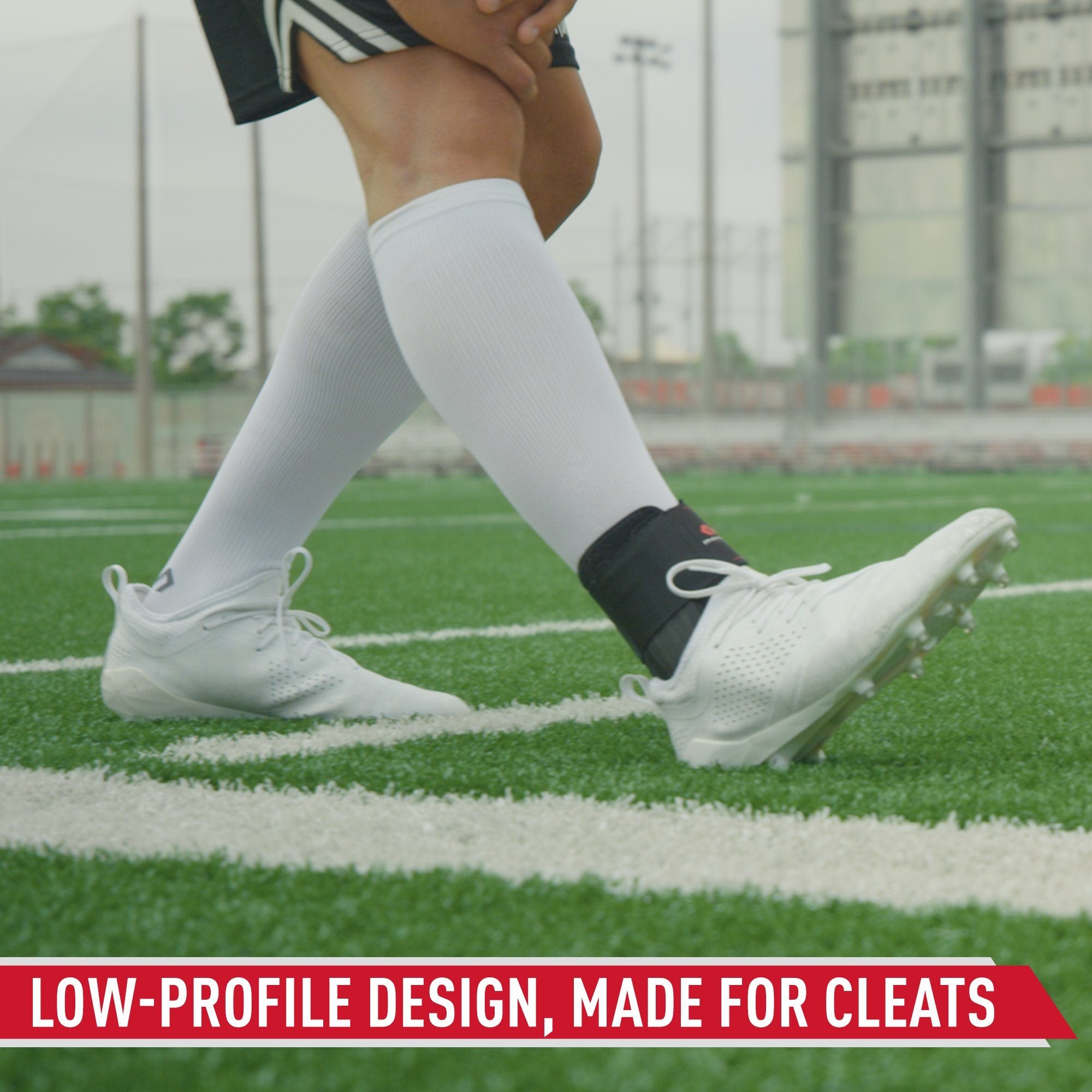 Stealth Cleat Ankle Brace - Minimal Coverage & Flex Support for Soccer, Football & Running - Lightweight Sports Injury Protection for Athletes