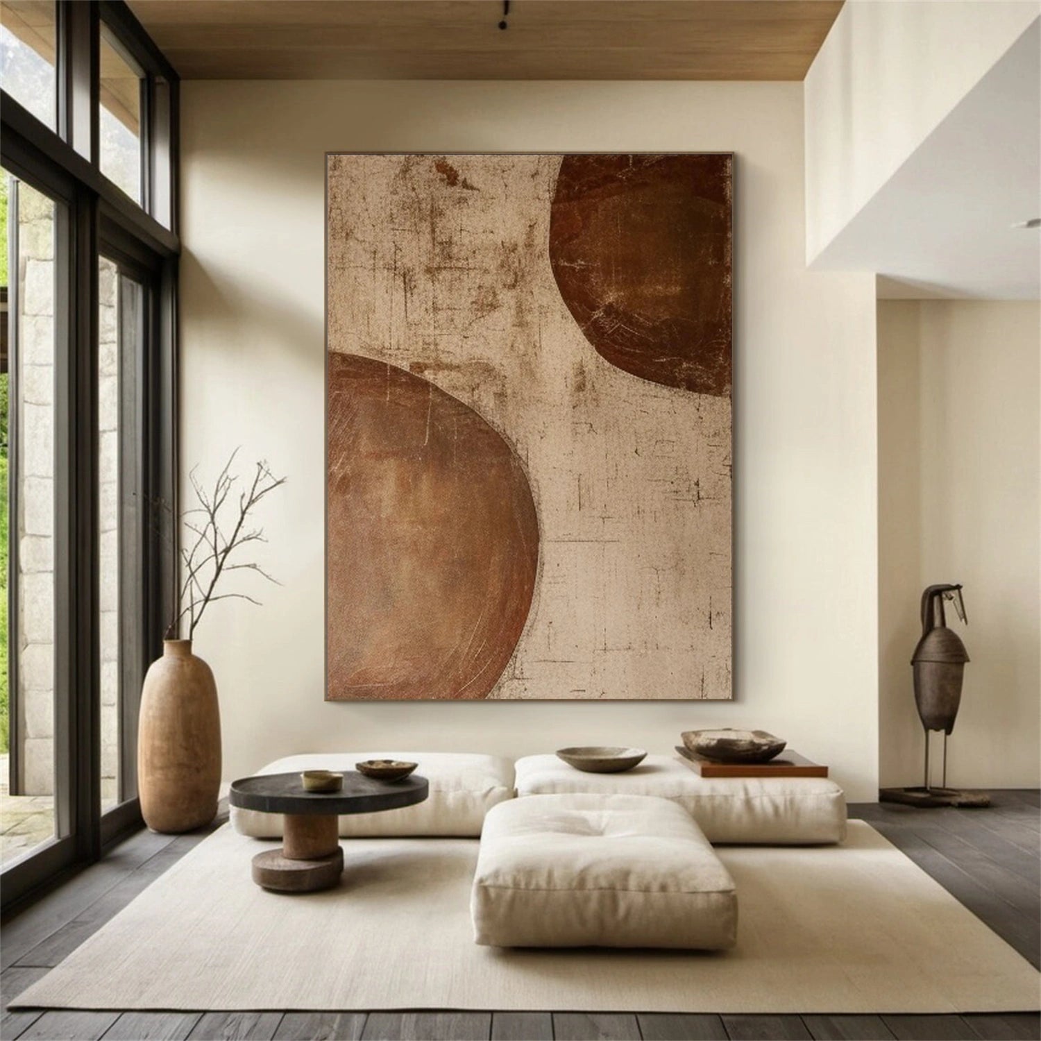 Beige & Brown Abstract Wall Art Print #BB159 - Modern Home Decor for Living Room, Bedroom & Office