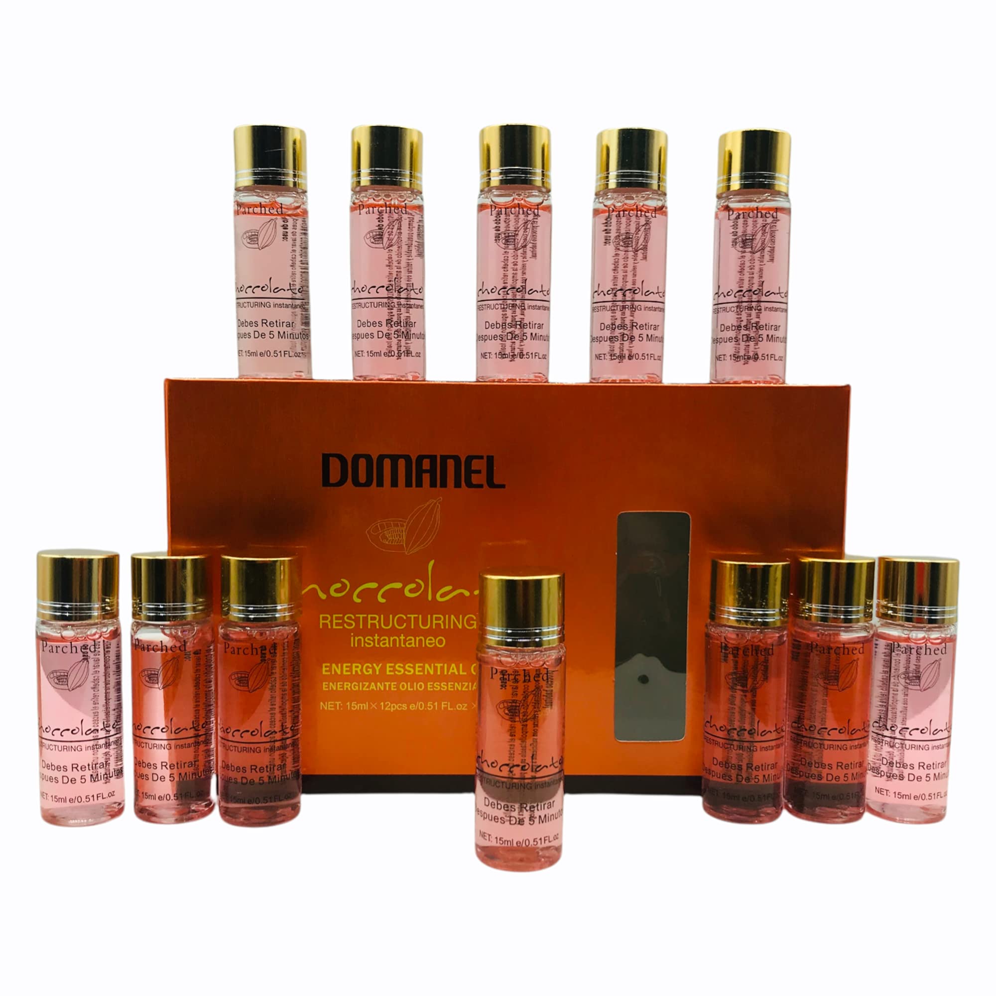 Domanel Blisters Restructuring Chocolate Hair Mask - Brightens, Tones, Softens & Adds Shine for Damaged Hair | Deep Conditioning Treatment for Dry, Frizzy Hair at Home or Salon Use