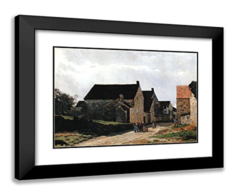 Black Modern Wood Frame with Double Matting