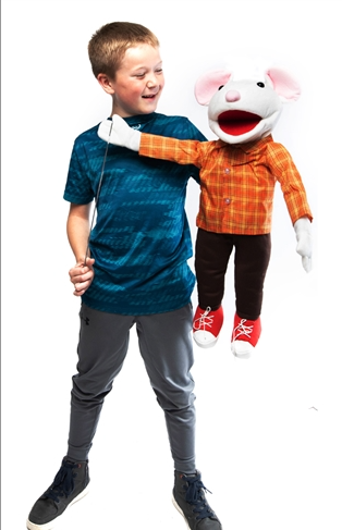 Large 64cm Hand Puppet Mouse - Super Size Plush Toy for Kids, Storytelling & Interactive Play (Code 56)