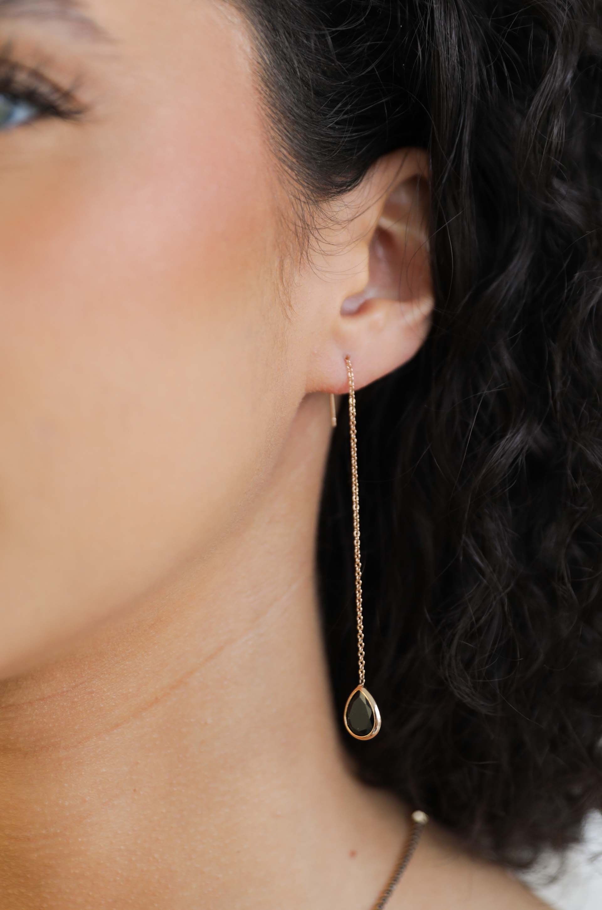 Dainty Chain and Crystal Dangle Earrings for Women - Elegant Minimalist Jewelry for Everyday Wear, Parties & Special Occasions