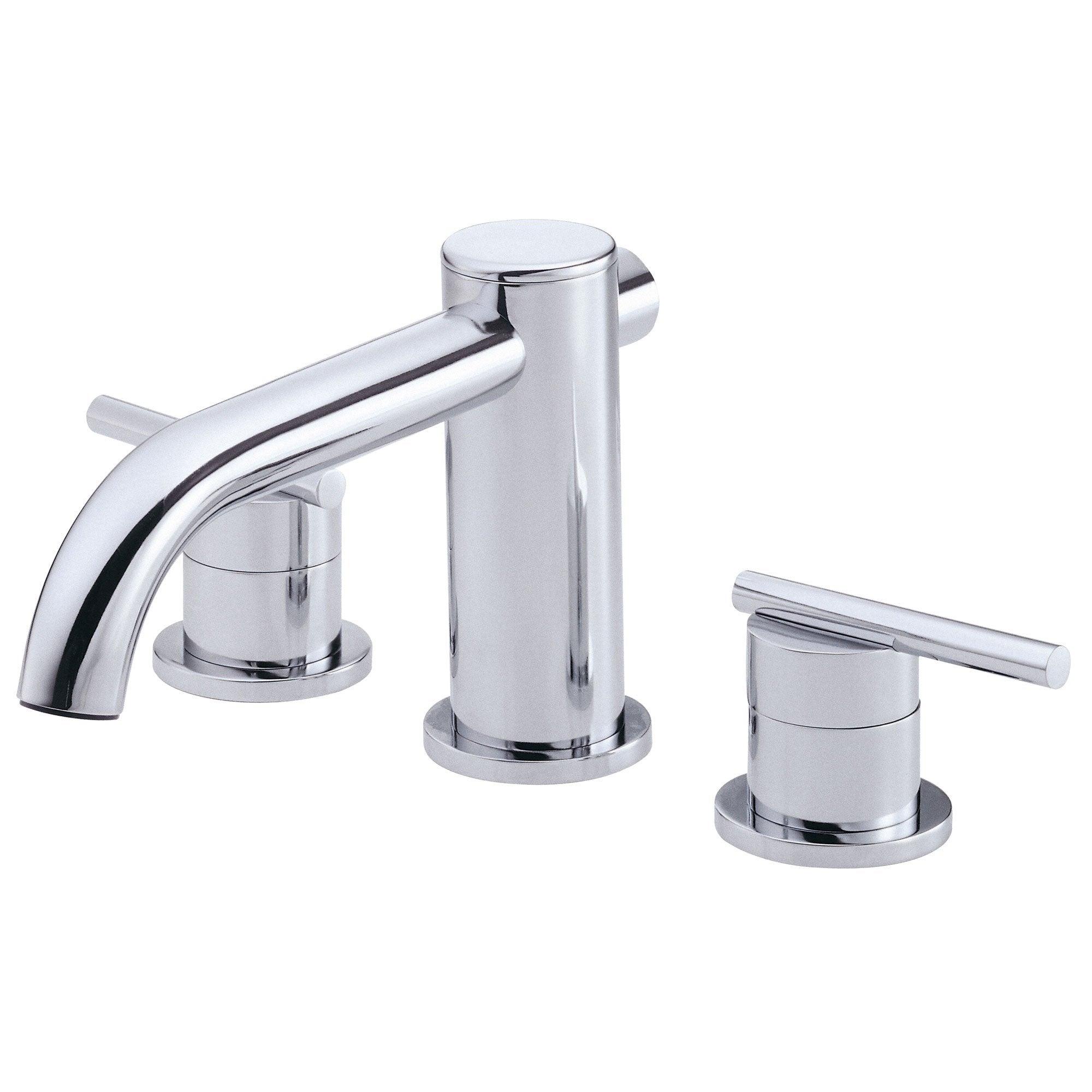 Danze Parma Chrome Cylindrical Widespread Roman Tub Filler Faucet with Rough-in Valve - Luxury Bathroom Fixture for Spa-Like Experience