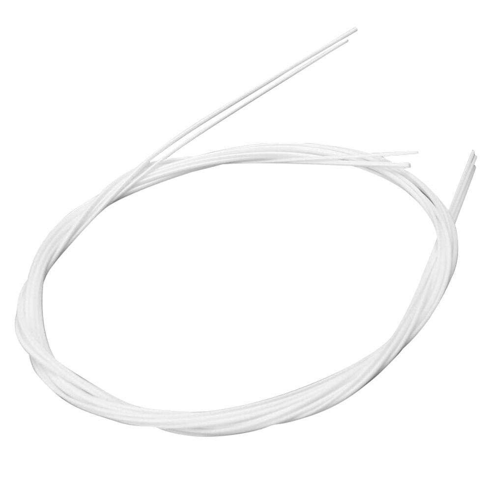 4-Piece Durable White Nylon Ukulele Strings Replacement Set - Fits 21