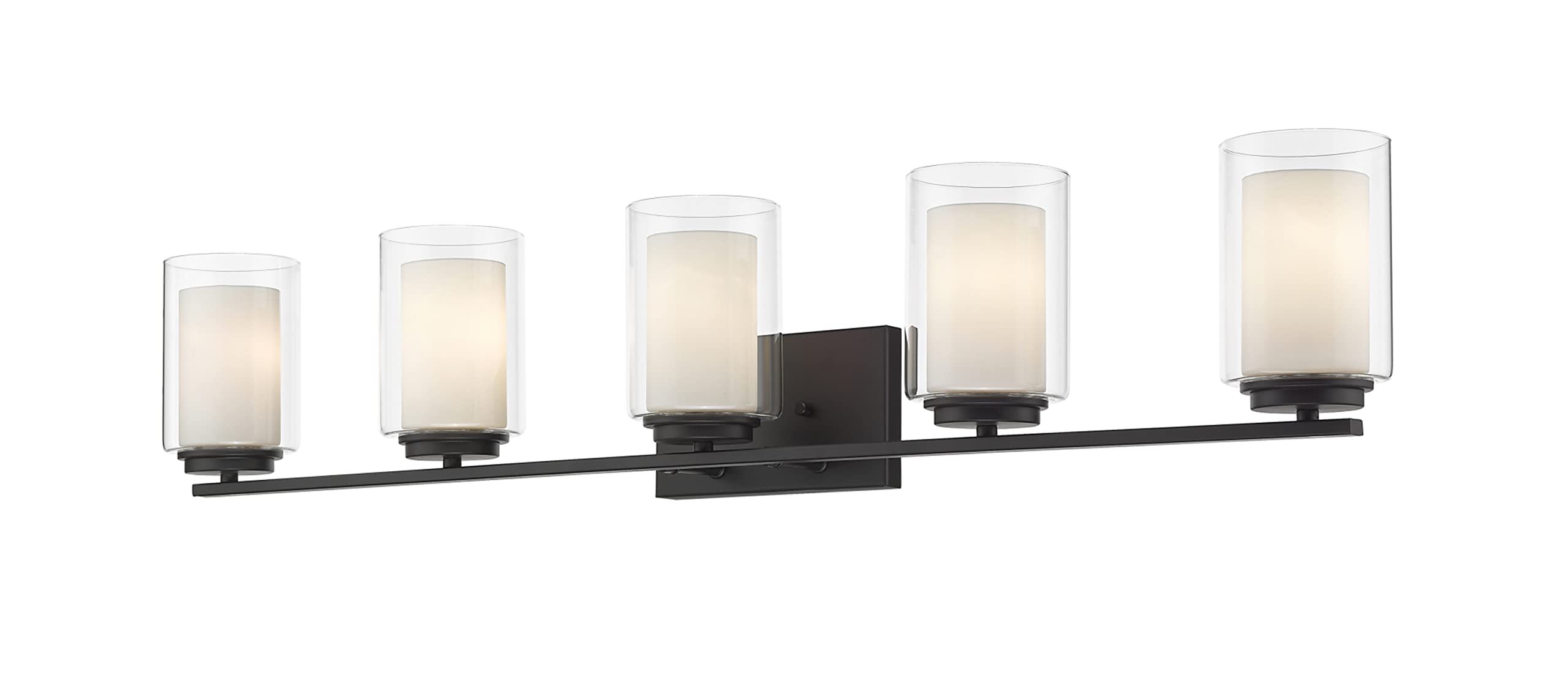 Z-Lite 426-5V-OB 5-Light Bathroom Vanity Light Fixture in Olde Bronze Finish - Perfect for Modern Bathroom, Powder Room & Dressing Area Lighting