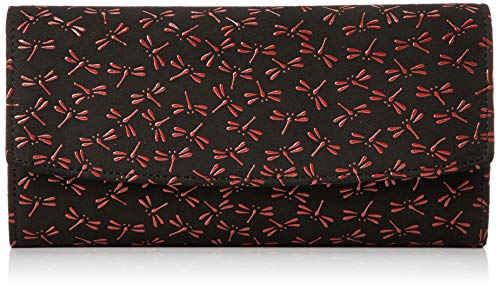 Black Deerskin x Red Lacquer Dragonfly Pattern 2310-21-008