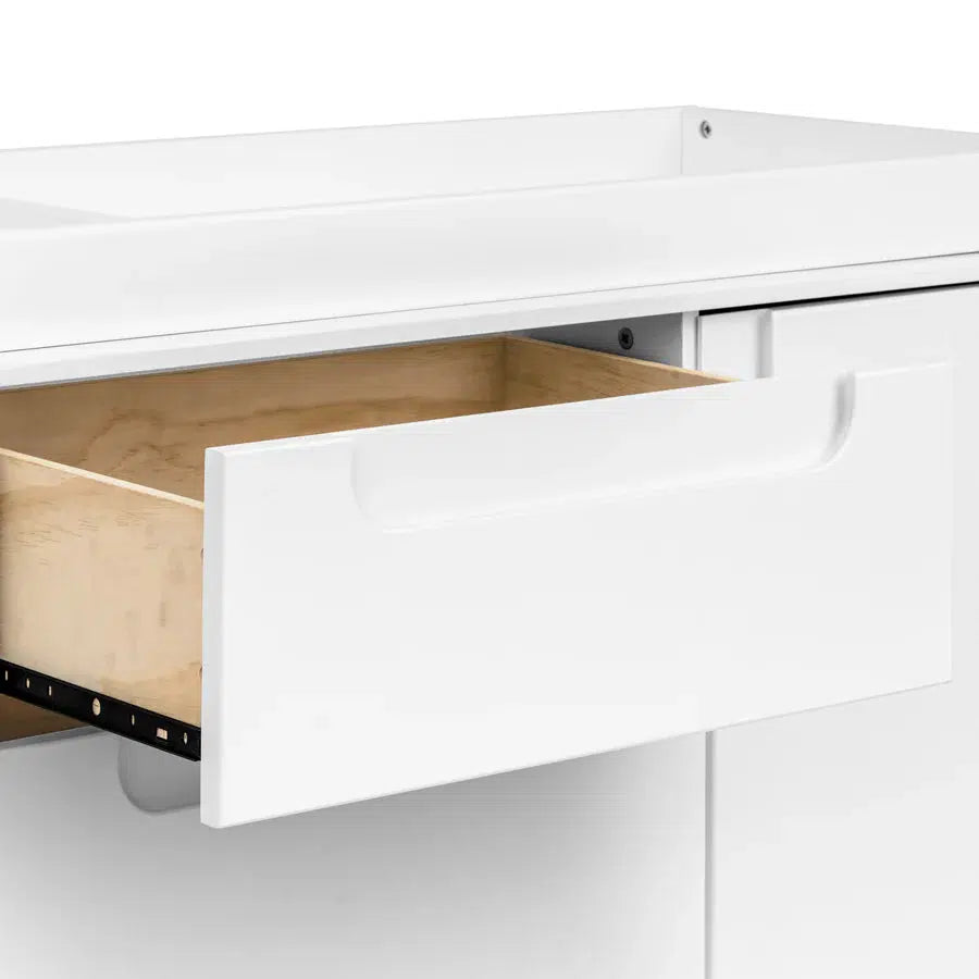Babyletto Yuzu 3-Drawer Changer Dresser in White - Nursery Storage Solution for Diapers, Clothes & Baby Essentials | Perfect for Modern Baby Rooms & Daycare Centers