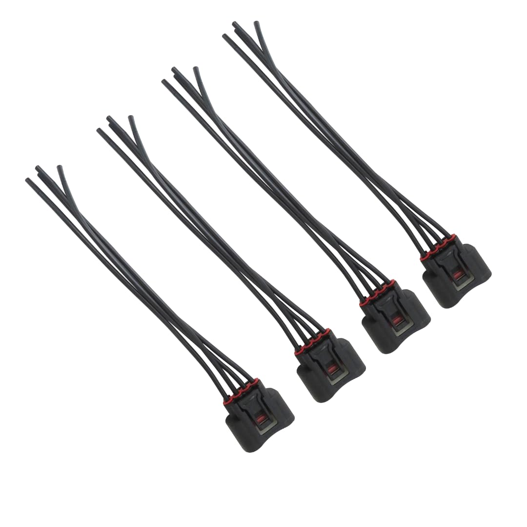 High-Quality 4x Ignition Coil Female Connector Plug Harness Replacement for 2001-2017 Toyota Sienna 3.5L - Compatible with 90919-02244, 90080-19015, 90919-02239, 90980-11885, 2AZFE, 1ZZFE - Perfect for Engine Tune-Ups & Performance Upgrades
