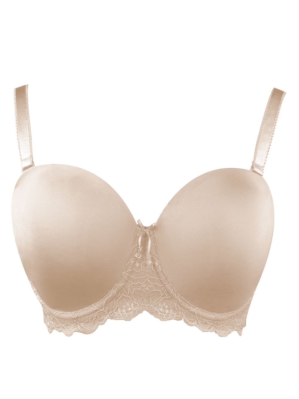 Elissa Strapless Bra - Seamless Invisible Push Up Bra for Women, European Nude - Perfect for Wedding Dresses, Evening Gowns & Special Occasions