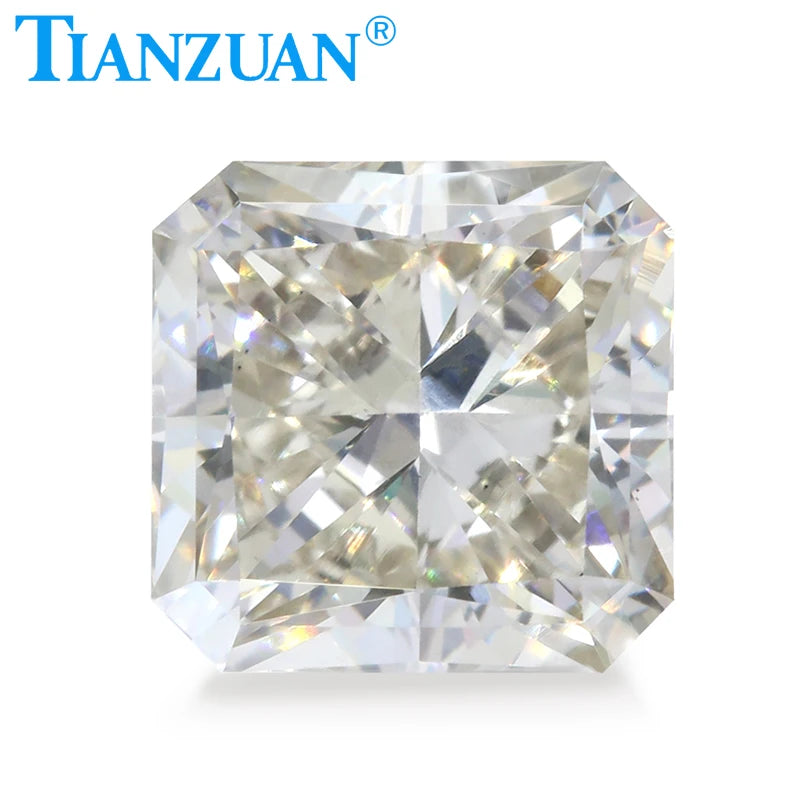 Radiant Cut Lab-Grown CVD Diamond - I/K Color VS2/SI1 Clarity, 2EX Cut, GEMID Certified Loose Gemstone Bead for Engagement Rings & Fine Jewelry Making