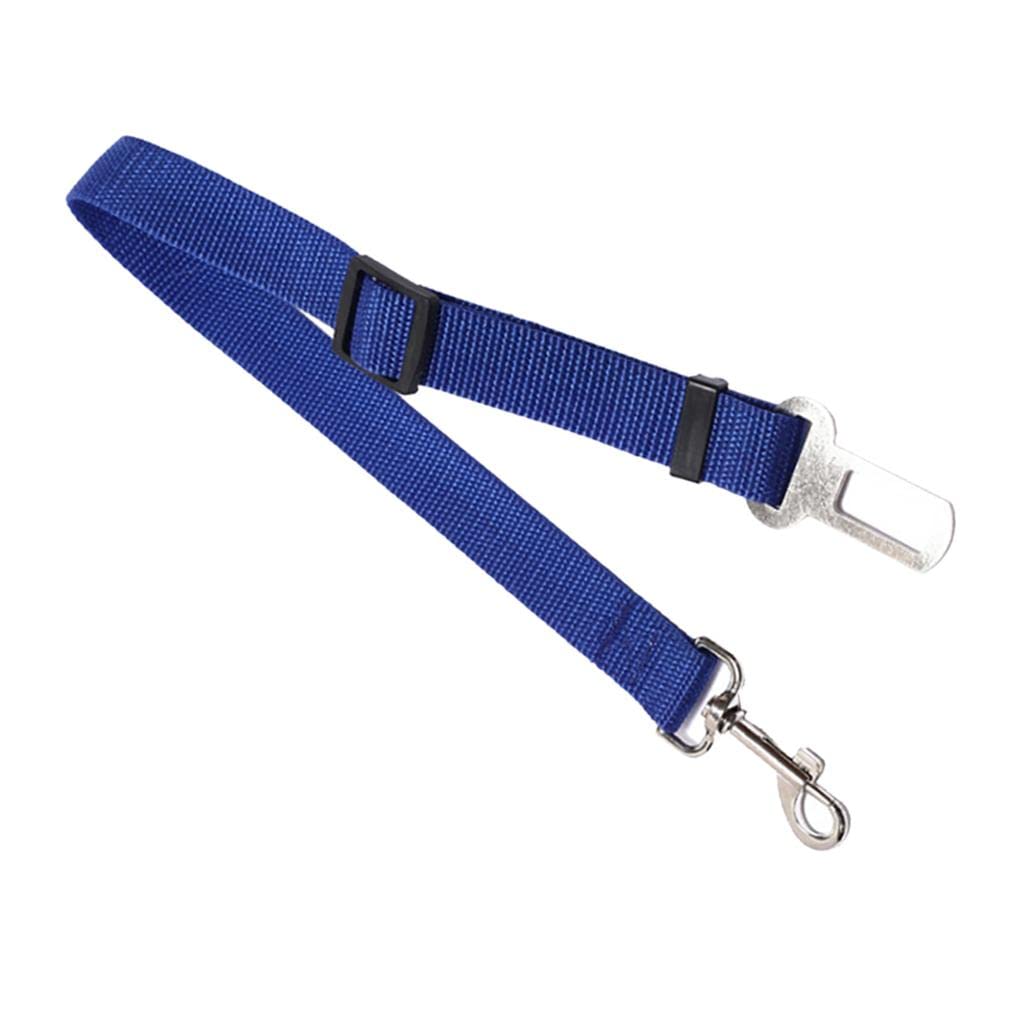 Enakshi Adjustable Pet Seat Belt for Dogs & Cats - Nylon Leash Harness with Safety Clip, Blue | Pet Travel Accessories | Car Safety Restraint for Small Medium Pets | Perfect for Road Trips & Vet Visits