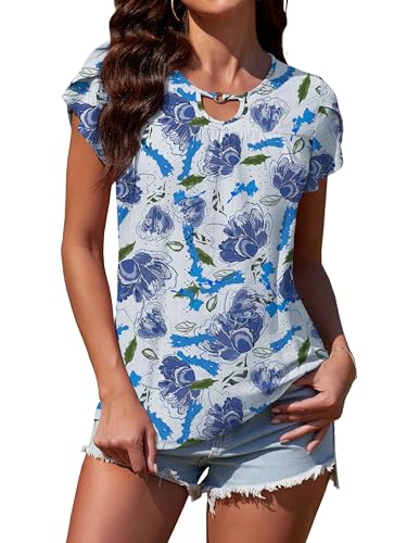 Flower Ink Blue / White