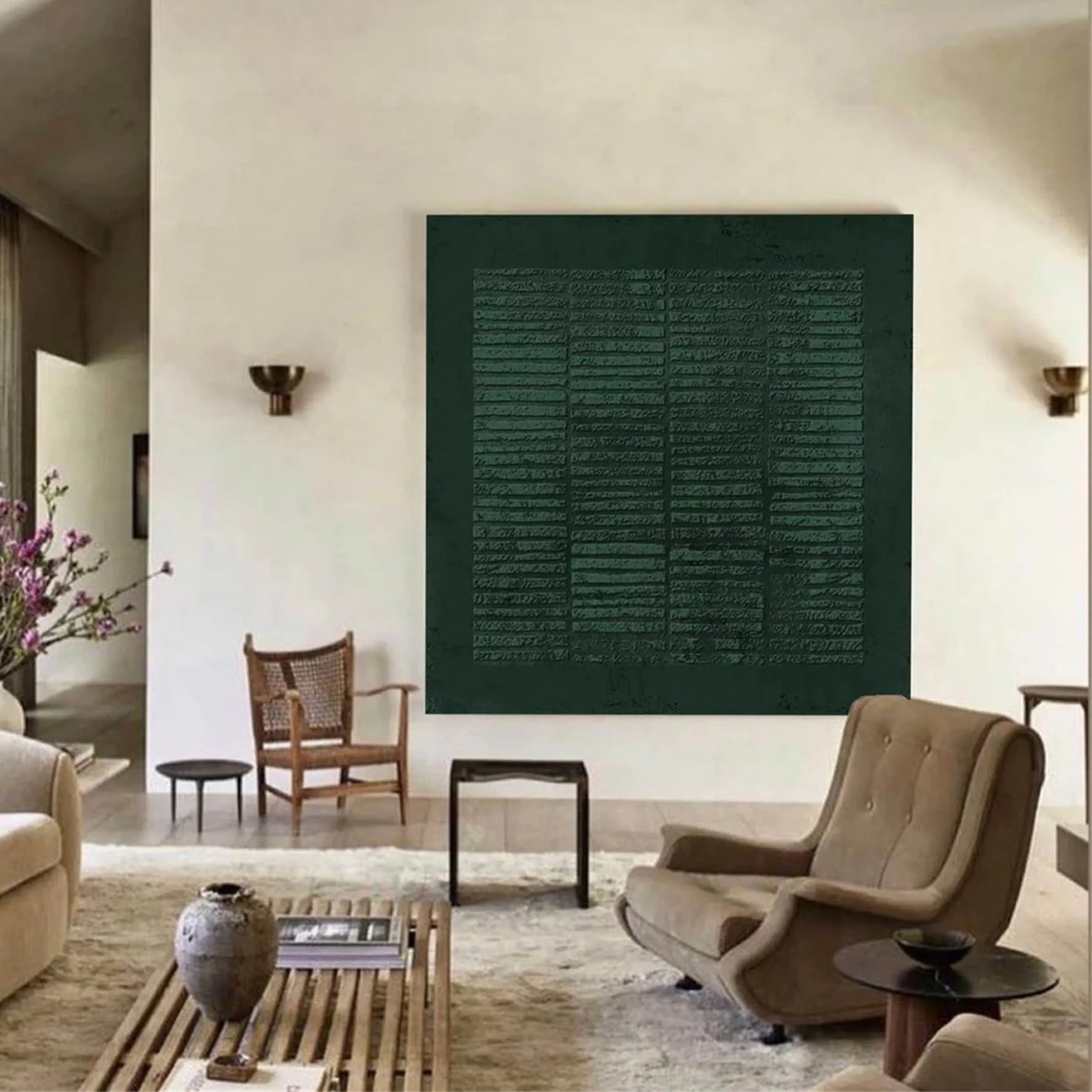 Blue & Green Abstract Wall Art Canvas Print #BG044 - Modern Home Decor for Living Room, Bedroom & Office