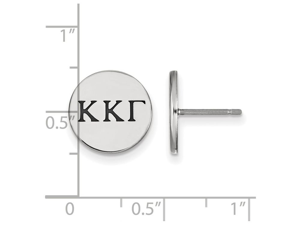 Sterling Silver Kappa Kappa Gamma Enameled Post Earrings - Sorority Jewelry for Women, Dainty Greek Letter Stud Earrings - Perfect for Sisterhood Events, Graduation Gifts & Everyday Wear