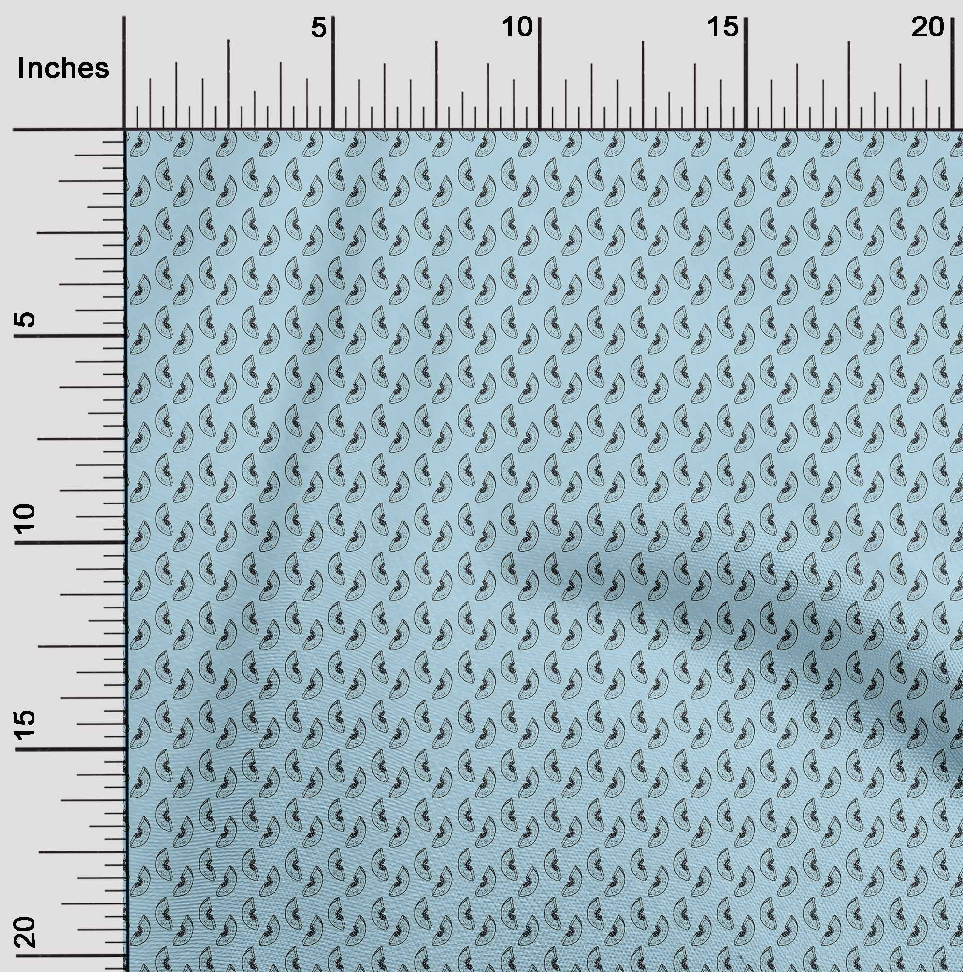 Premium Light Blue Polyester Spandex Fabric - 56