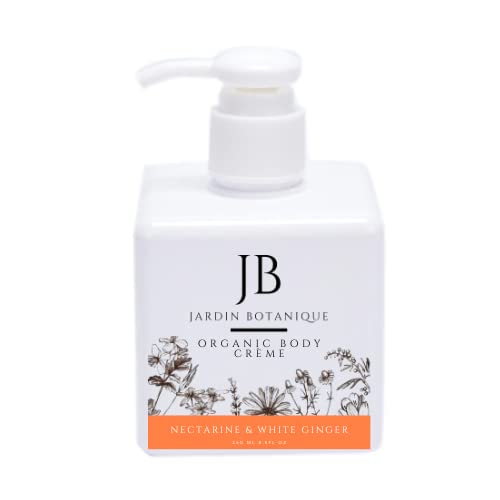 Nectarine & White Ginger Organic Body Wash & Body Crème Set - 8 Oz Bottles for Hydrating & Nourishing Skin | Perfect for Daily Shower & Spa Day at Home