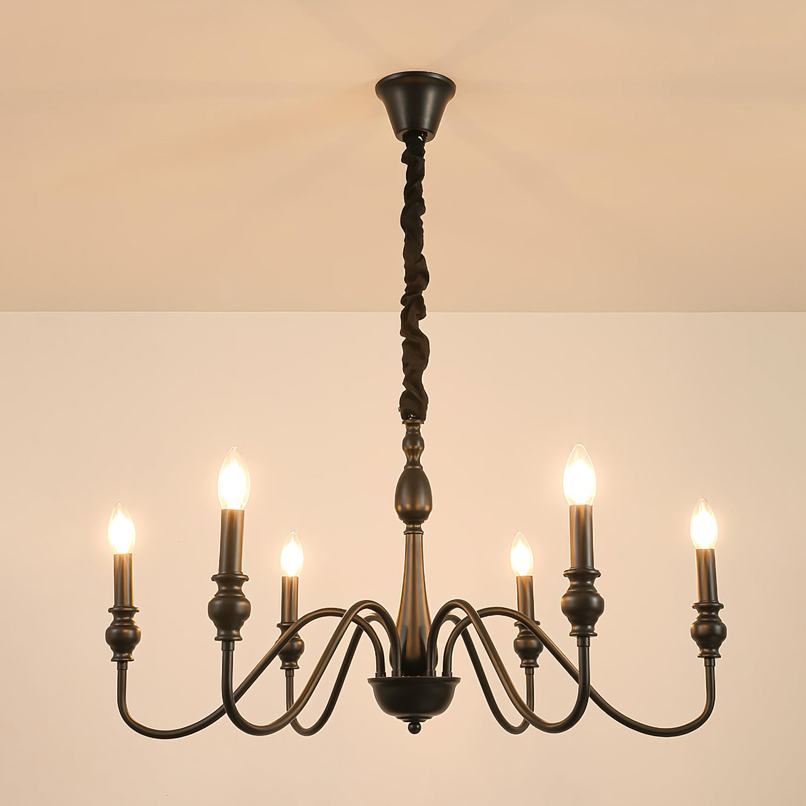 Baxton Candelabra Chandelier - Elegant 5-Light Crystal Ceiling Fixture for Dining Room, Bedroom & Living Room Lighting
