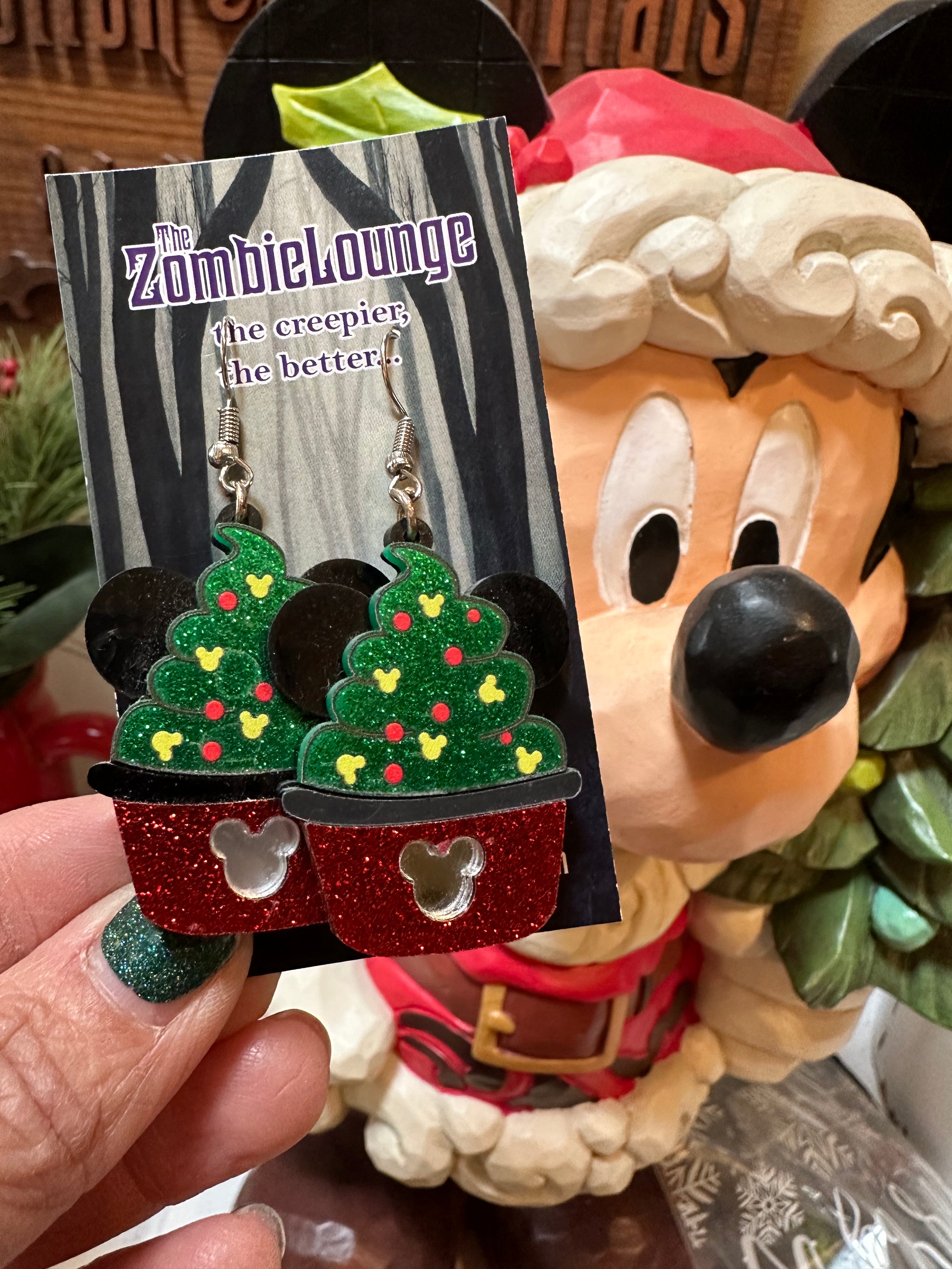 Festive Christmas Dole Whip Pineapple Earrings - Holiday Party Jewelry for Women - Perfect for Disney Vacations & Tropical Themed Events
