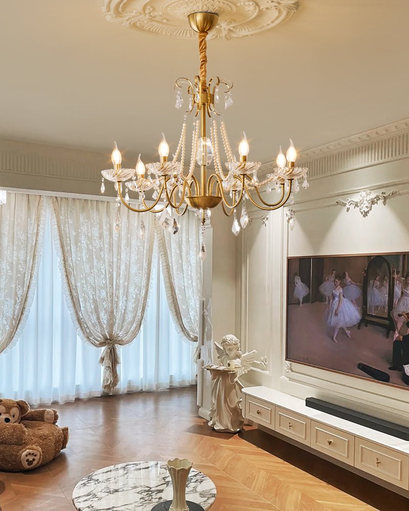 Arcadia Crystal Chandelier - Elegant Modern Ceiling Light Fixture for Dining Room, Living Room & Bedroom Decor | Perfect for Home, Wedding & Luxury Interior Design