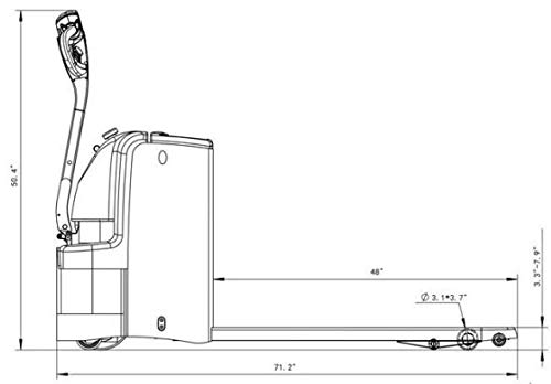 EP20E Electric Walkie Pallet Jack - 4400 lbs Heavy Duty Capacity - Warehouse Equipment for Loading, Moving & Stacking Pallets