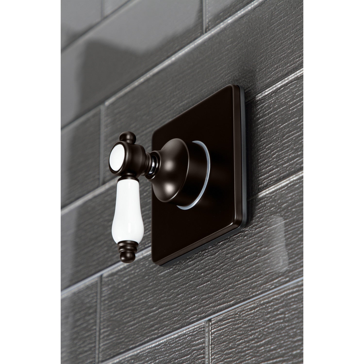 Bel Air KS3045BPL Single Handle 3-Way Diverter Valve with Square Trim Kit in Oil Rubbed Bronze - Perfect for Bathroom & Shower Faucet Replacement and Plumbing Upgrades