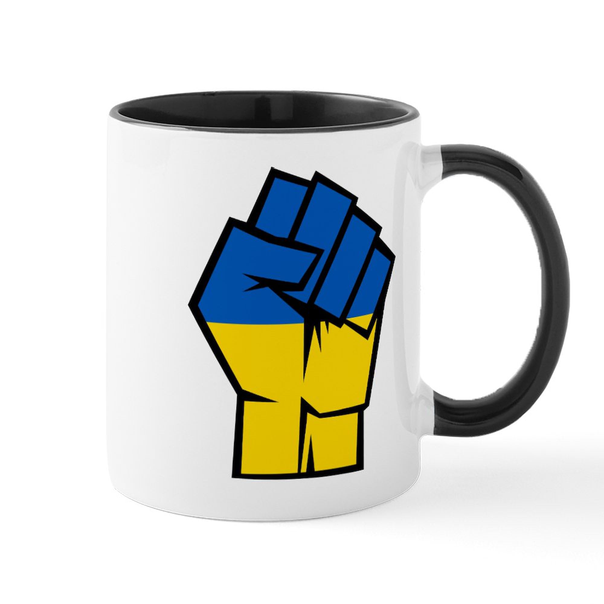 Stand With Ukraine 11 oz Ceramic Coffee Mug - 325 ml Inspirational Travel Mug for Office, Home & Gifts - Support Ukraine with Durable Tea & Coffee Cup