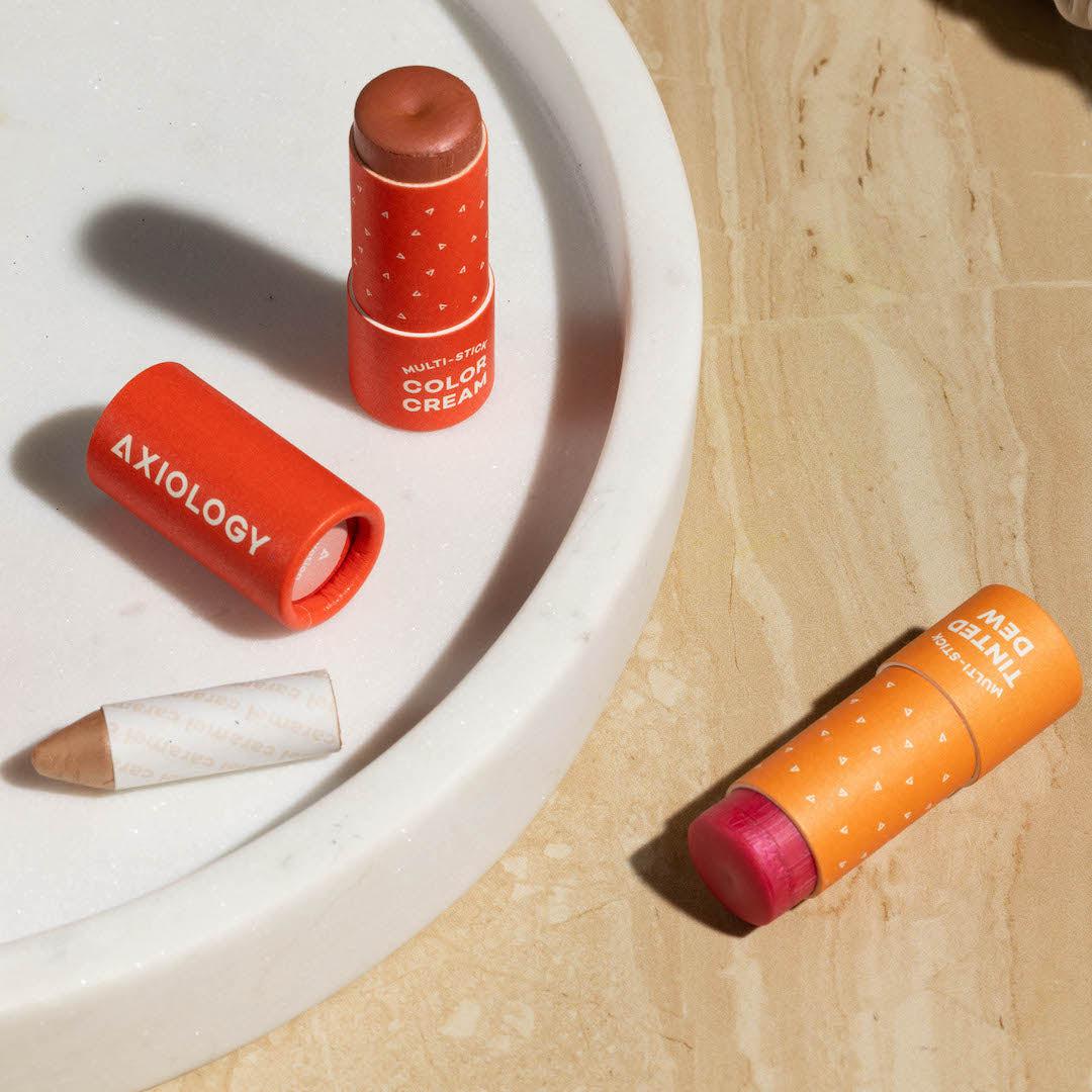 Multi Stick Tinted Dew - 3-in-1 Creamy Lip, Cheek & Eye Color Stick | Natural Glow Makeup for Everyday Wear | Perfect for On-The-Go Touch Ups & No-Makeup Looks