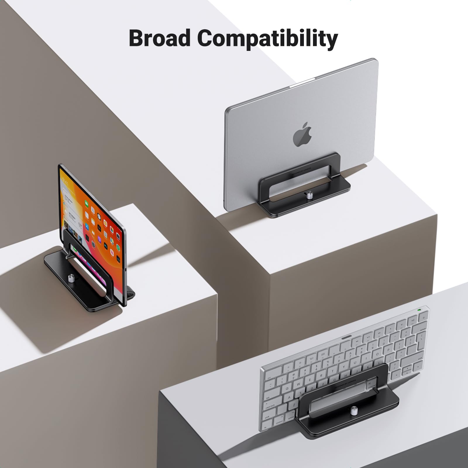 UGREEN Vertical Laptop Stand Holder - Adjustable Aluminum Desktop Stand for MacBook Pro/Air & 17.3