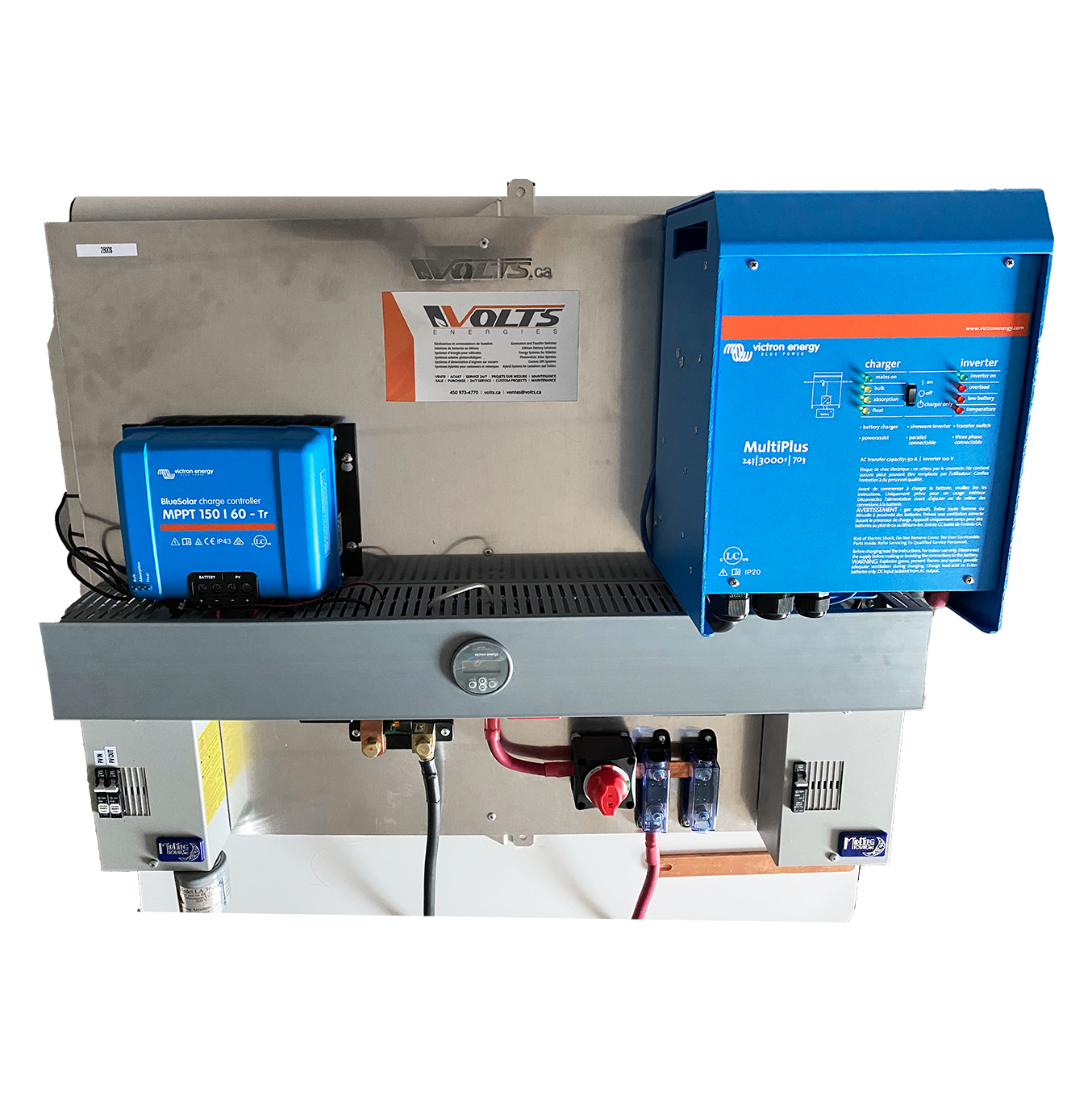 Pre-Assembled Solar Kit with MultiPlus 24/3000/70-50 & MPPT 150V/60A - Complete Off-Grid Power Solution for Homes, RVs, and Emergency Backup