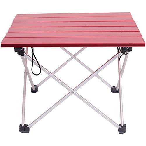 UWY Lightweight Aluminum Alloy Folding Table - Portable Camping Table for Outdoor, Beach, Backyard, BBQ, Picnic (40x34.5x29cm, Pink) - Perfect for Camping Trips, Beach Parties & Backyard Gatherings
