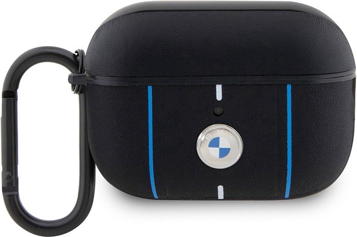 BMW AirPods Pro 2 Case - Sleek Black Protective Cover with Color Lines Design | Perfect for Travel, Work & Gym Use