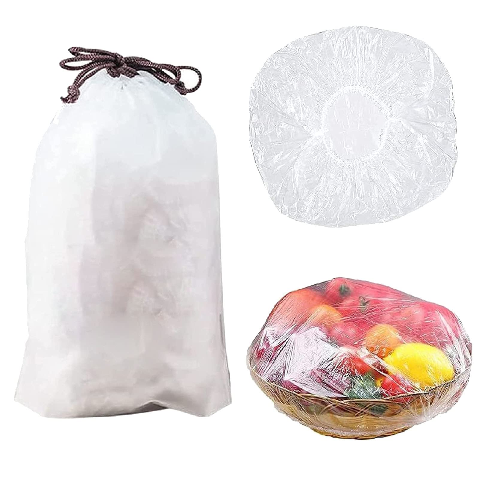 Reusable Elastic Food Storage Covers - Universal Fit for Fresh Food, Fruits, Vegetables - Kitchen & Dining Essentials for Keeping Food Fresh (One Size) - Perfect for Meal Prep, Picnics & Leftovers