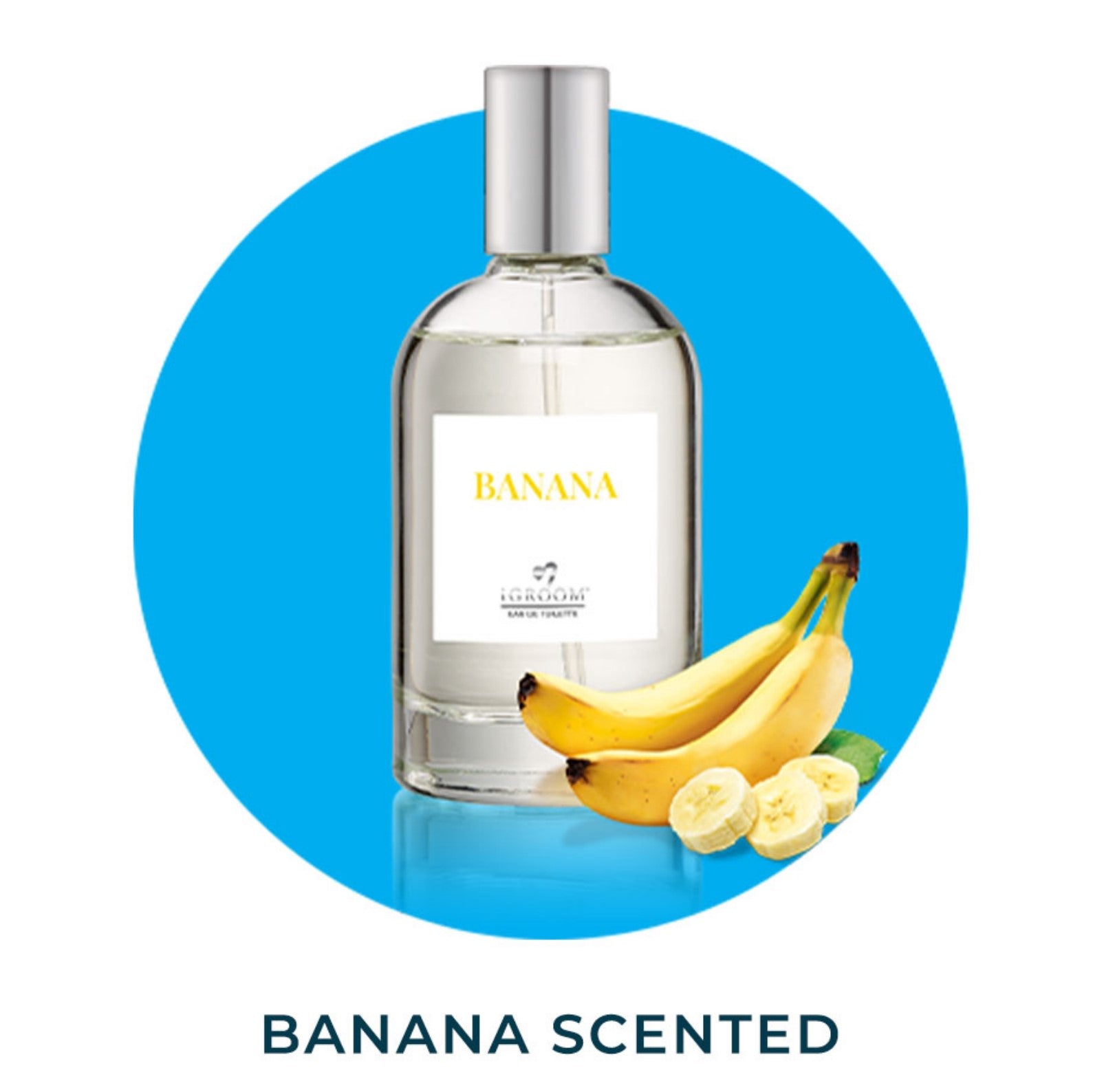 Banana Scented Pet Perfume Spray - Fresh & Long-Lasting Dog & Cat Cologne - Eliminate Odors for Puppies & Kittens - Perfect for Grooming, Travel & Vet Visits