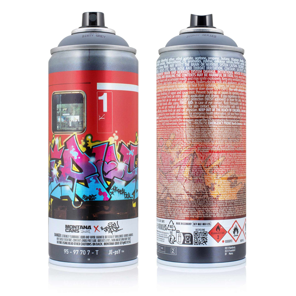Montana Iconic Series Jepsy 400ml Spray Paint - Premium Graffiti & Street Art Paint for Walls, Canvas & DIY Projects - Vibrant Colors, Quick Drying, Long Lasting