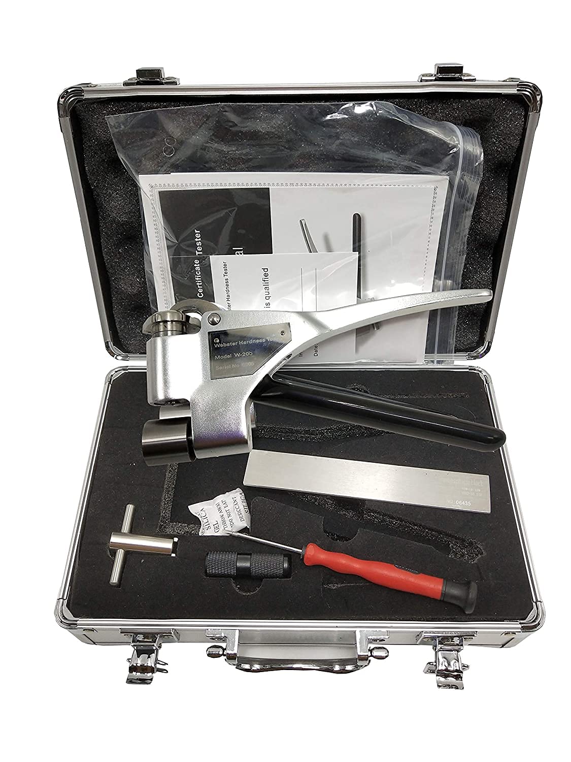 Digital Webster Hardness Tester for Aluminum Alloy - 0.6~8mm Thickness Range, 6mm+ Inner Diameter, 0-20HW Scale | Metal Hardness Testing Tool for Quality Control in Manufacturing & Metalworking