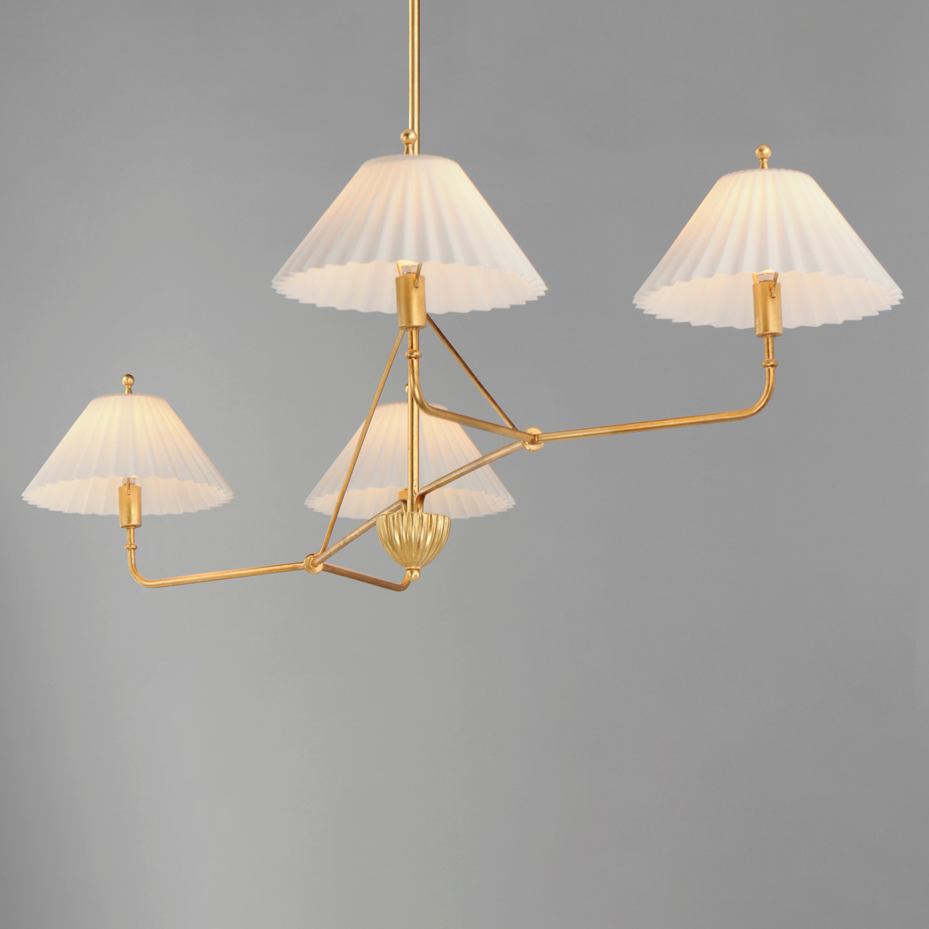 Kismet Linear Chandelier - Modern Crystal Pendant Lighting Fixture for Dining Room, Kitchen Island & Entryway | Elegant Gold Finish LED Light for Home Decor