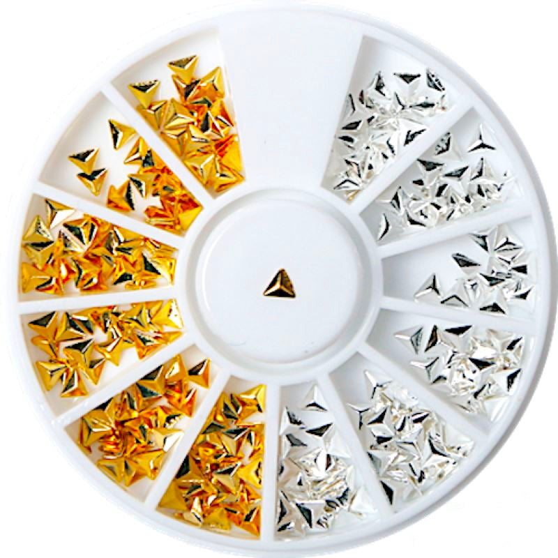 Gold & Silver Nail Art Decoration Wheels - DIY Manicure Accessories for Nail Art Designs | Perfect for Home Salon, Parties & Professional Nail Artists